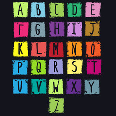 vintage letters alphabet