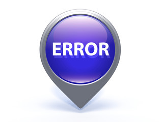 error pointer icon on white background