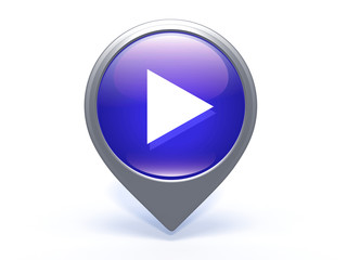 play pointer icon on white background