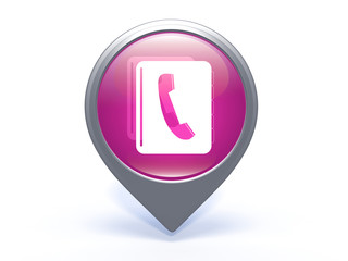 phonebook pointer icon on white background