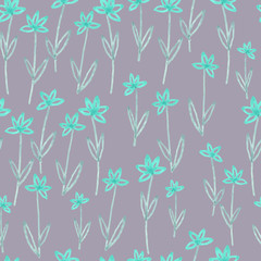 simple watercolor seamless pattern with flower
