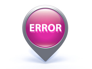 error pointer icon on white background