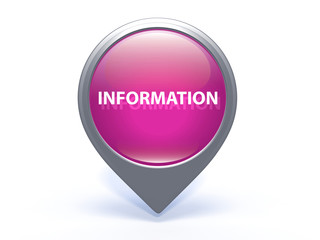 information pointer icon on white background
