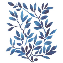 watercolor seamless pattern leaves