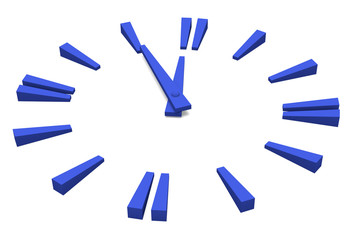 Blue clock illustration