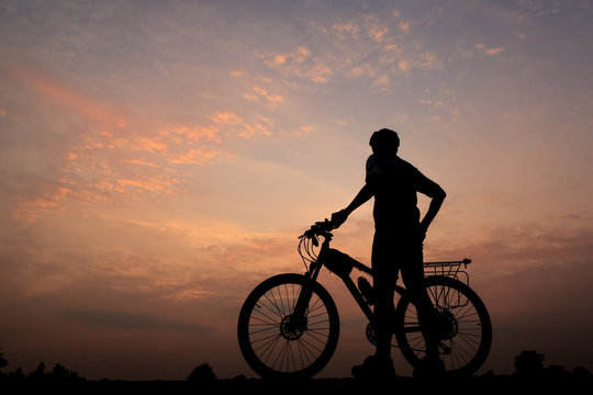 bicycle in sunset