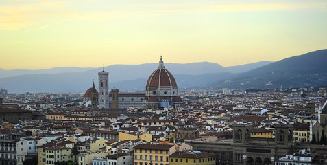 Fototapeta na wymiar Florence center skyline