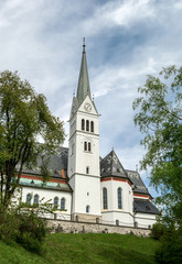Fototapeta na wymiar Saint Martin Church in Bled