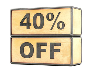 40% sale discount