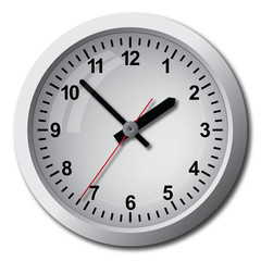 Wall mounted digital clock.