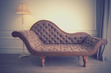 Vintage of brown sofa