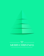 Minimal merry christmas vector in green