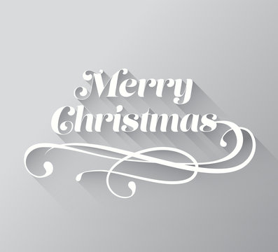 Merry christmas cursive message vector