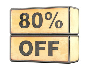 80% sale discount