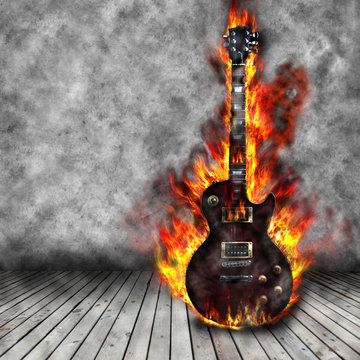 The burning guitar