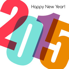 Happy new year greeting with number