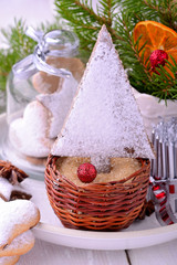 Fototapeta na wymiar Christmas cookies in trees and stars decorations