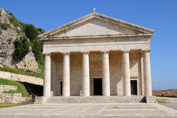 Obraz premium The Church of St. George in Corfu, Greece
