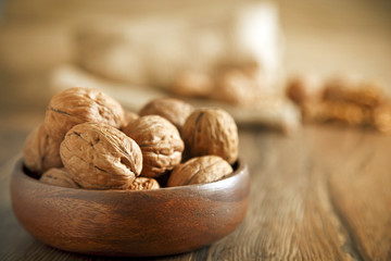 Walnut kernels and whole walnuts