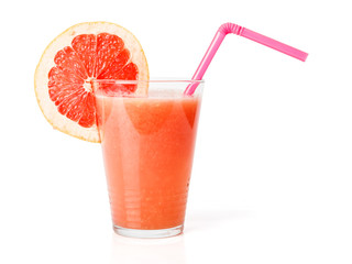 Fresh red grapefruit juice