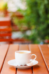 Coffee served outdoors