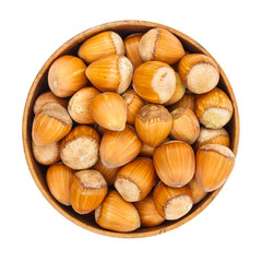 Hazelnuts in pot