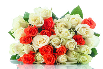bouquet of red and yellow roses