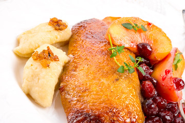 Duck breast with cranberry