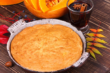 Homemade pumpkin cake