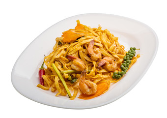Fried noodles with shrimps