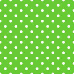Seamless green polka dot background pattern © Oleksandr Yuhlichek
