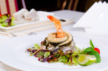 Mouthwatering Main Entree of Fish and Shrimp Meat