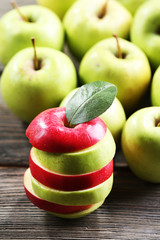 Juicy apples, close-up