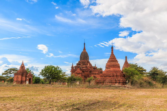 Ancient pagodas in Old Bagan, Bagan-Nyaung U, Myanmar