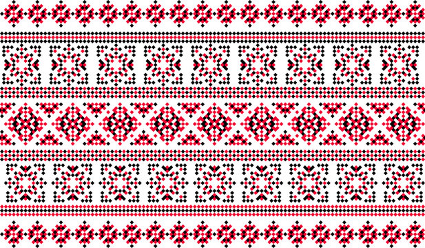 Seamless ornament in the Ukrainian style.