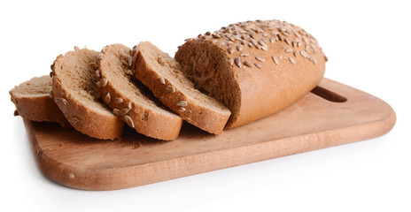 Fresh bread isolated on white