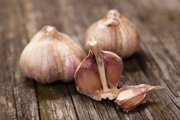 Close view of garlic