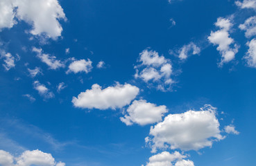 Naklejka na ściany i meble Blue sky with clouds as background