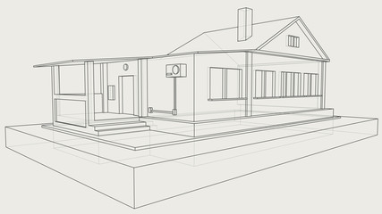 technical drawing of the gray house