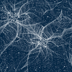 Frost on the window like flower / Seamless pattern