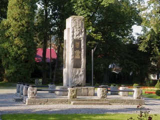Fototapeta na wymiar monument in park of USTRON