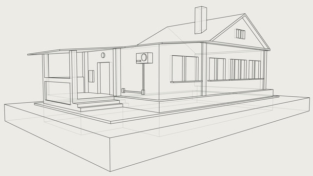 technical drawing of the gray house