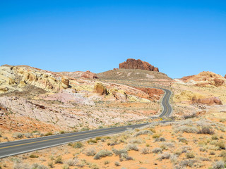 Straße durch das Valley of Fire, USA