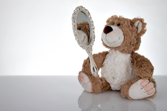 Teddy mit Spiegel