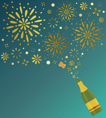 Champagne &ndash; Firework &ndash; Party Background