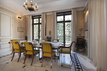 Interior of a luxury dinning room 