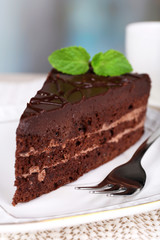 Piece of chocolate cake