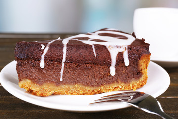 Piece of chocolate cake
