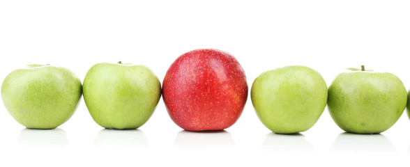 Juicy apples isolated on white