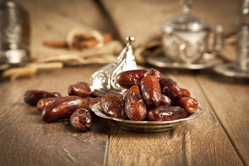 Dried date palm fruits or kurma, ramadan ( ramazan ) food